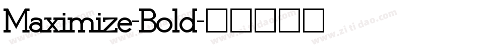 Maximize-Bold字体转换