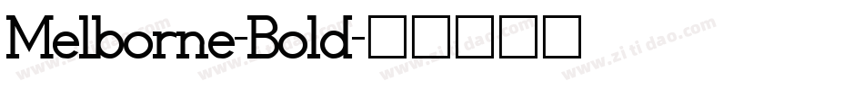 Melborne-Bold字体转换