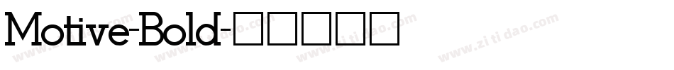 Motive-Bold字体转换