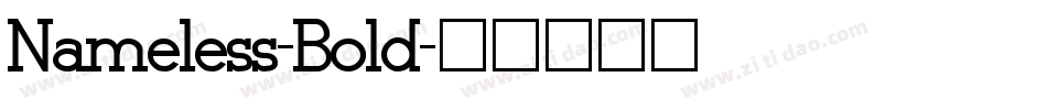 Nameless-Bold字体转换