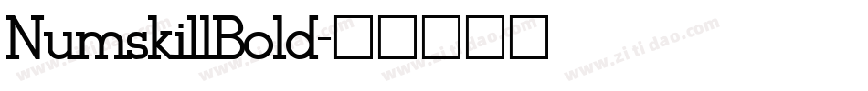 NumskillBold字体转换