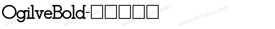 OgilveBold字体转换