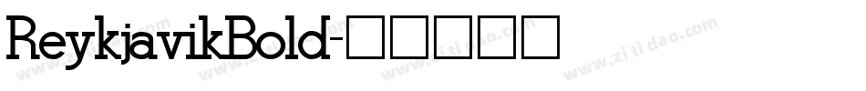 ReykjavikBold字体转换