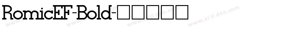 RomicEF-Bold字体转换