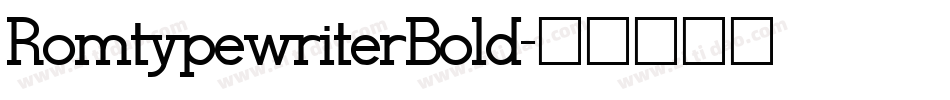 RomtypewriterBold字体转换