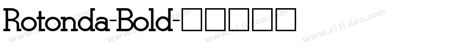 Rotonda-Bold字体转换