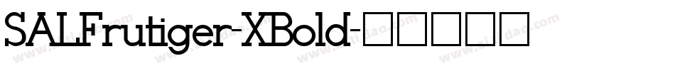 SALFrutiger-XBold字体转换
