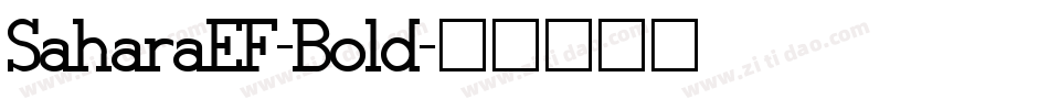 SaharaEF-Bold字体转换