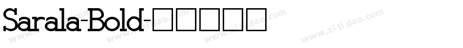 Sarala-Bold字体转换