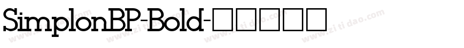 SimplonBP-Bold字体转换