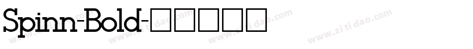 Spinn-Bold字体转换