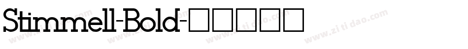 Stimmell-Bold字体转换