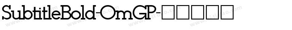 SubtitleBold-OmGP字体转换