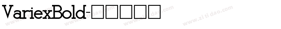 VariexBold字体转换