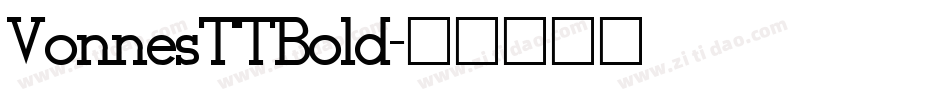 VonnesTTBold字体转换
