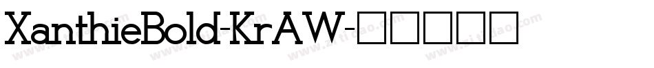 XanthieBold-KrAW字体转换