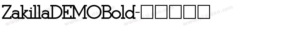 ZakillaDEMOBold字体转换
