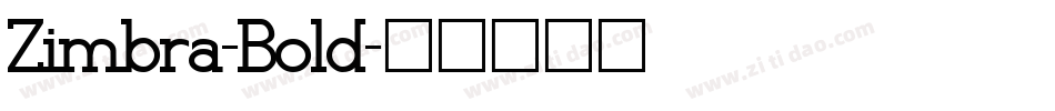 Zimbra-Bold字体转换