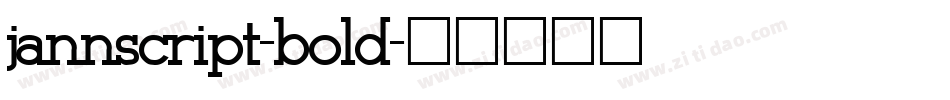 jannscript-bold字体转换