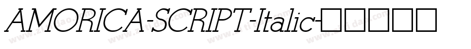 AMORICA-SCRIPT-Italic字体转换