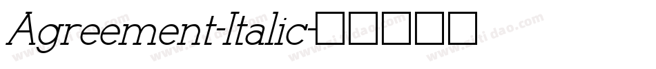 Agreement-Italic字体转换