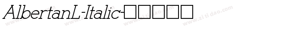 AlbertanL-Italic字体转换