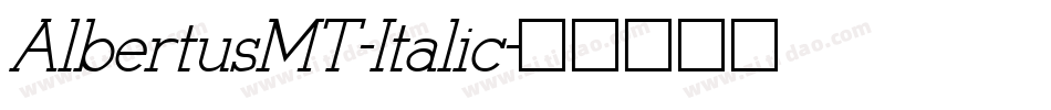 AlbertusMT-Italic字体转换