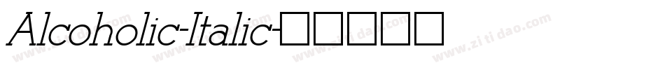 Alcoholic-Italic字体转换