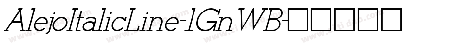 AlejoItalicLine-1GnWB字体转换