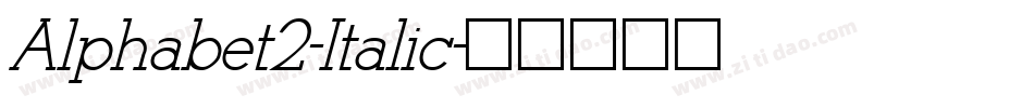 Alphabet2-Italic字体转换