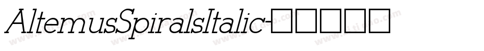 AltemusSpiralsItalic字体转换