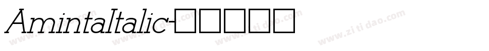 AmintaItalic字体转换