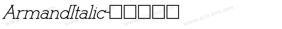 ArmandItalic字体转换