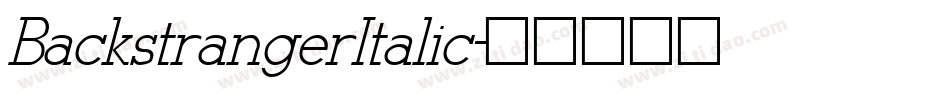BackstrangerItalic字体转换