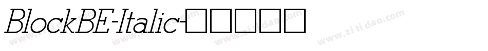BlockBE-Italic字体转换