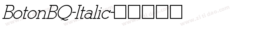 BotonBQ-Italic字体转换