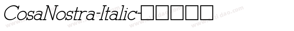 CosaNostra-Italic字体转换