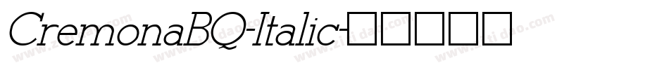 CremonaBQ-Italic字体转换