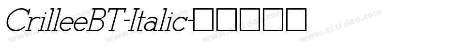 CrilleeBT-Italic字体转换