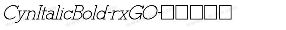 CynItalicBold-rxGO字体转换