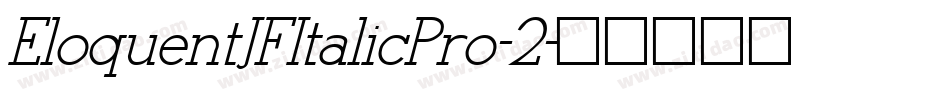 EloquentJFItalicPro-2字体转换
