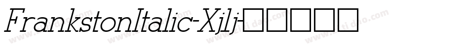 FrankstonItalic-Xj1j字体转换