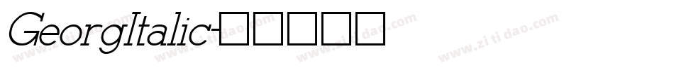 GeorgItalic字体转换