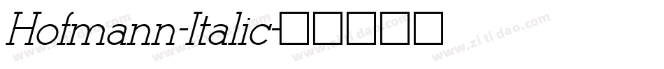 Hofmann-Italic字体转换