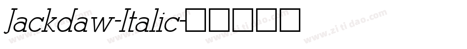 Jackdaw-Italic字体转换