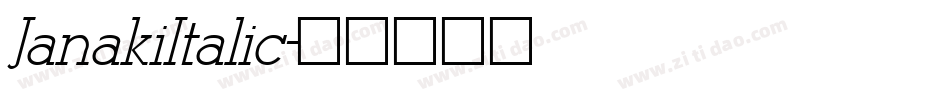 JanakiItalic字体转换