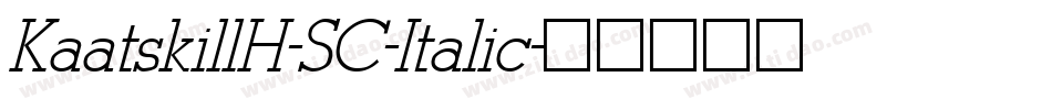 KaatskillH-SC-Italic字体转换
