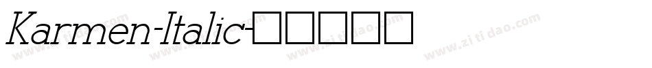 Karmen-Italic字体转换
