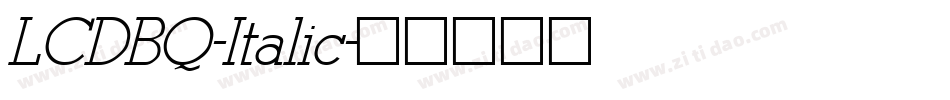 LCDBQ-Italic字体转换