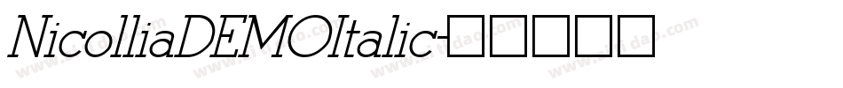 NicolliaDEMOItalic字体转换